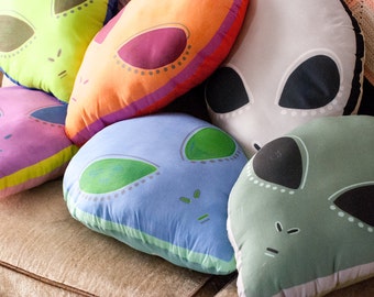 Choose Your Large Alien Head Pillow / Alien Plushie / 6 Different Colors
