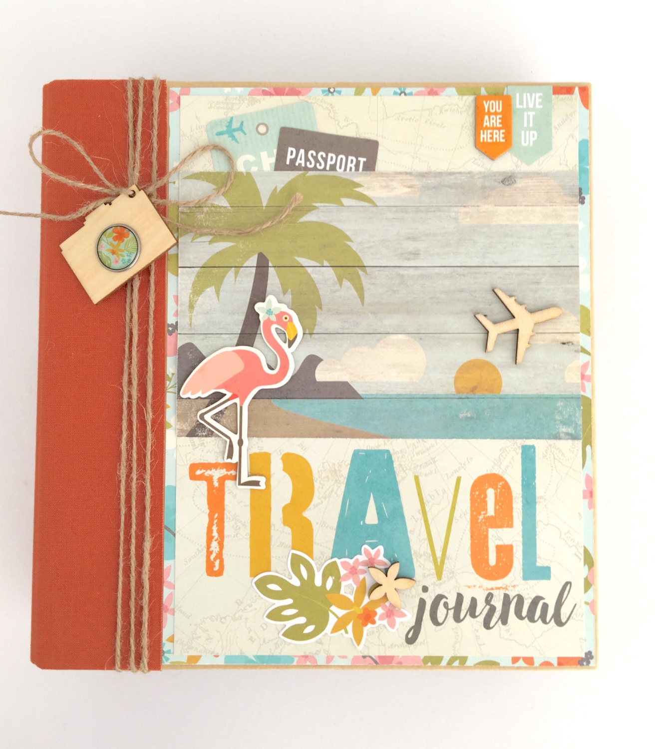 Travel Scrapbook Album Kit or Premade Mini Scrapbook Album