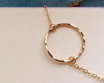 Circle Of Life Necklace. Gold Circle Necklace. Circle Necklace. Gold Circle. Eternity. Layering Necklace. Delicate Dainty