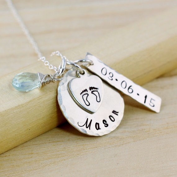 Push Present Personalized Mothers Necklace New Mom