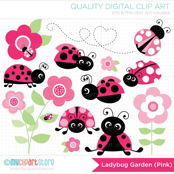 pink ladybug clip art free - photo #47