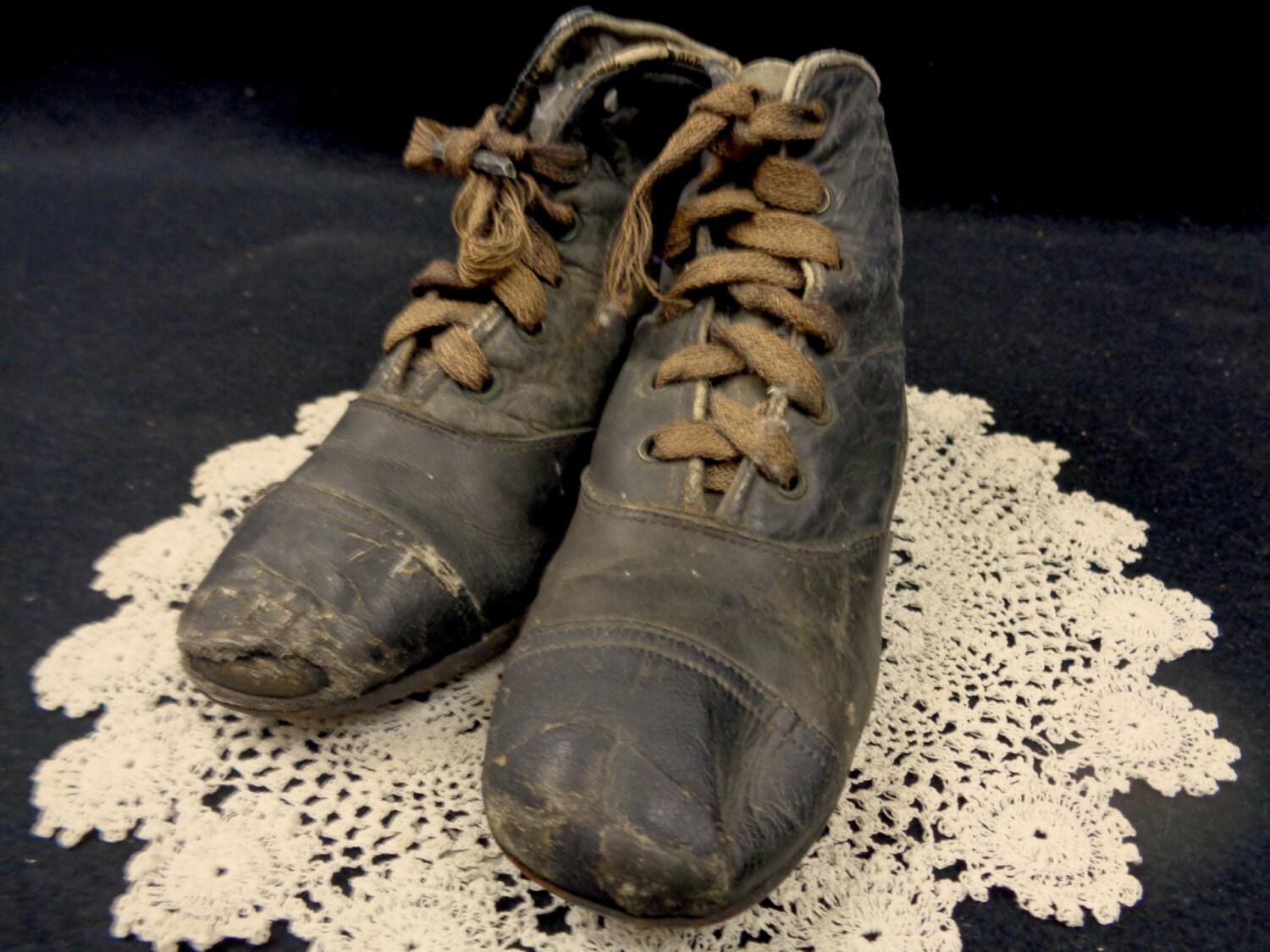 Vintage Antique Children's Leather Shoes Toddler Shoes