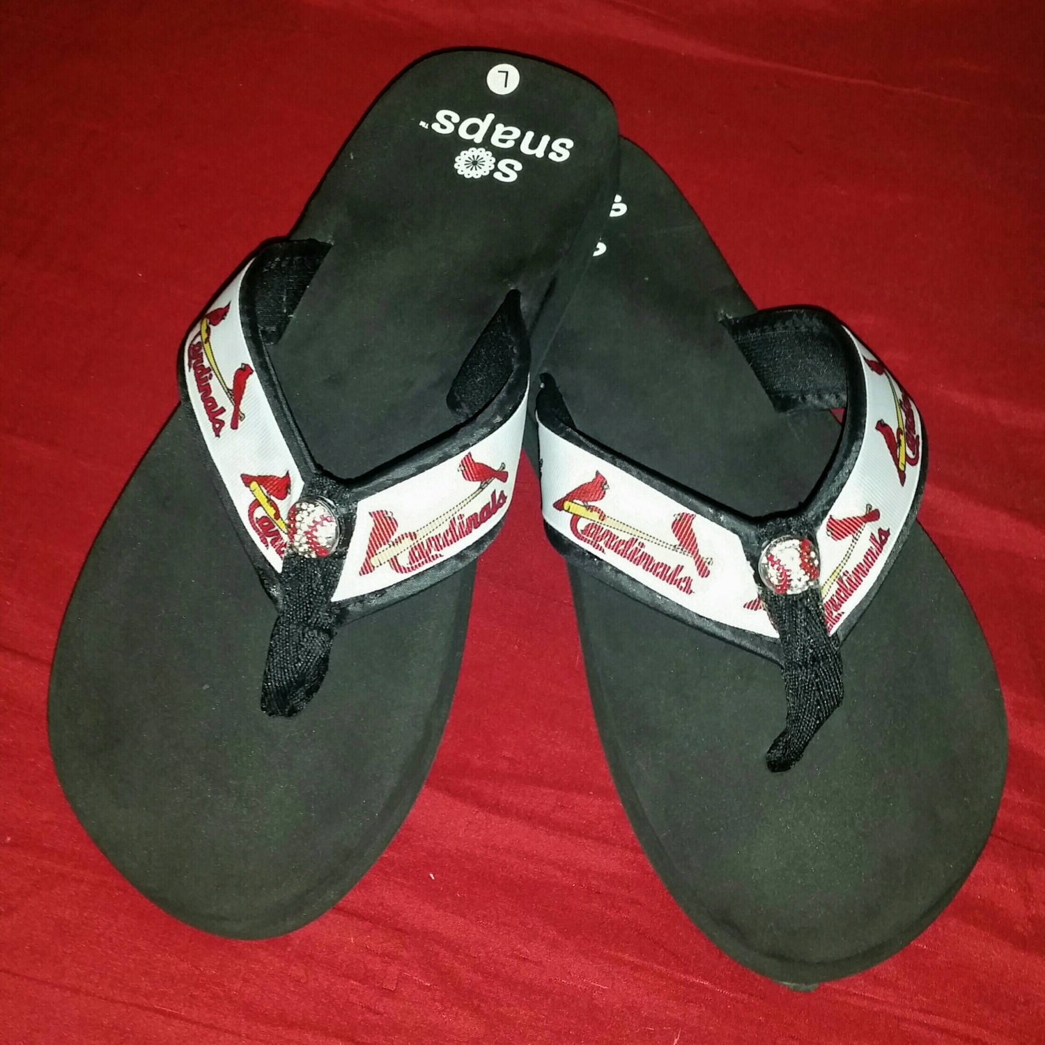 st louis cardinals flip flops