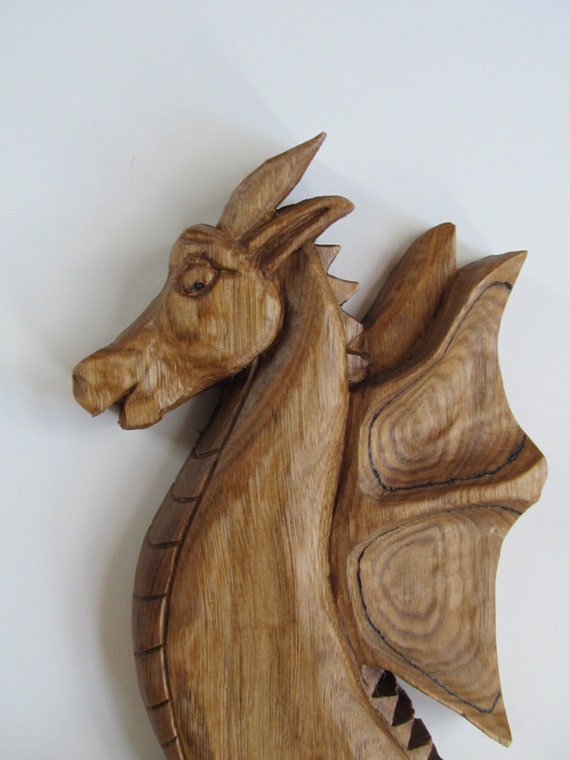 Dragon Carving SALE Celtic Dragon Wood by NorthWindCarvings