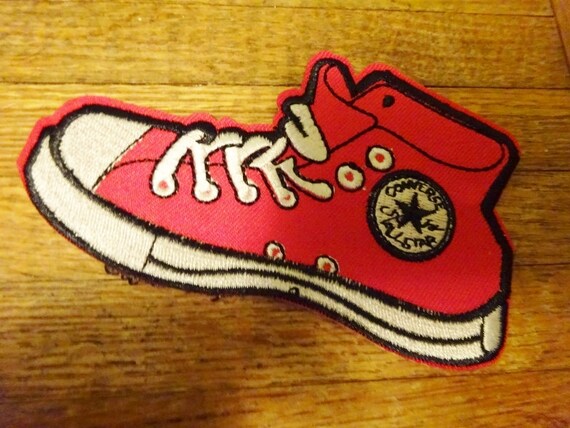 Red Converse Patch Embroidered Iron On By Thewordemporium On Etsy