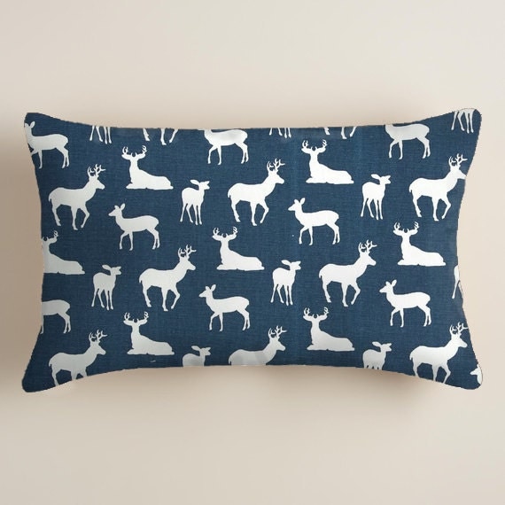 BLUE PILLOW 12x16 or 12x18 inch. Pillow.Lumbar Pillow