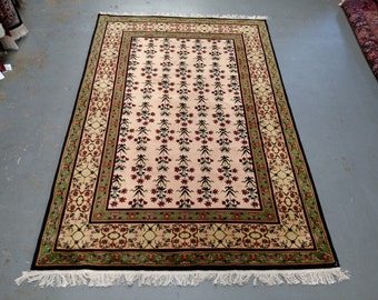 1980s Vintage Hand-Knotted Xinjiang/Sinkiang Rug (3445)