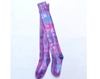 Tie Dye Socks Thigh High Socks Tie Dye Over the Knee Socks Long Socks Gift for Her Hippie Boho Gifts tie dye sock Pastel Kawaii