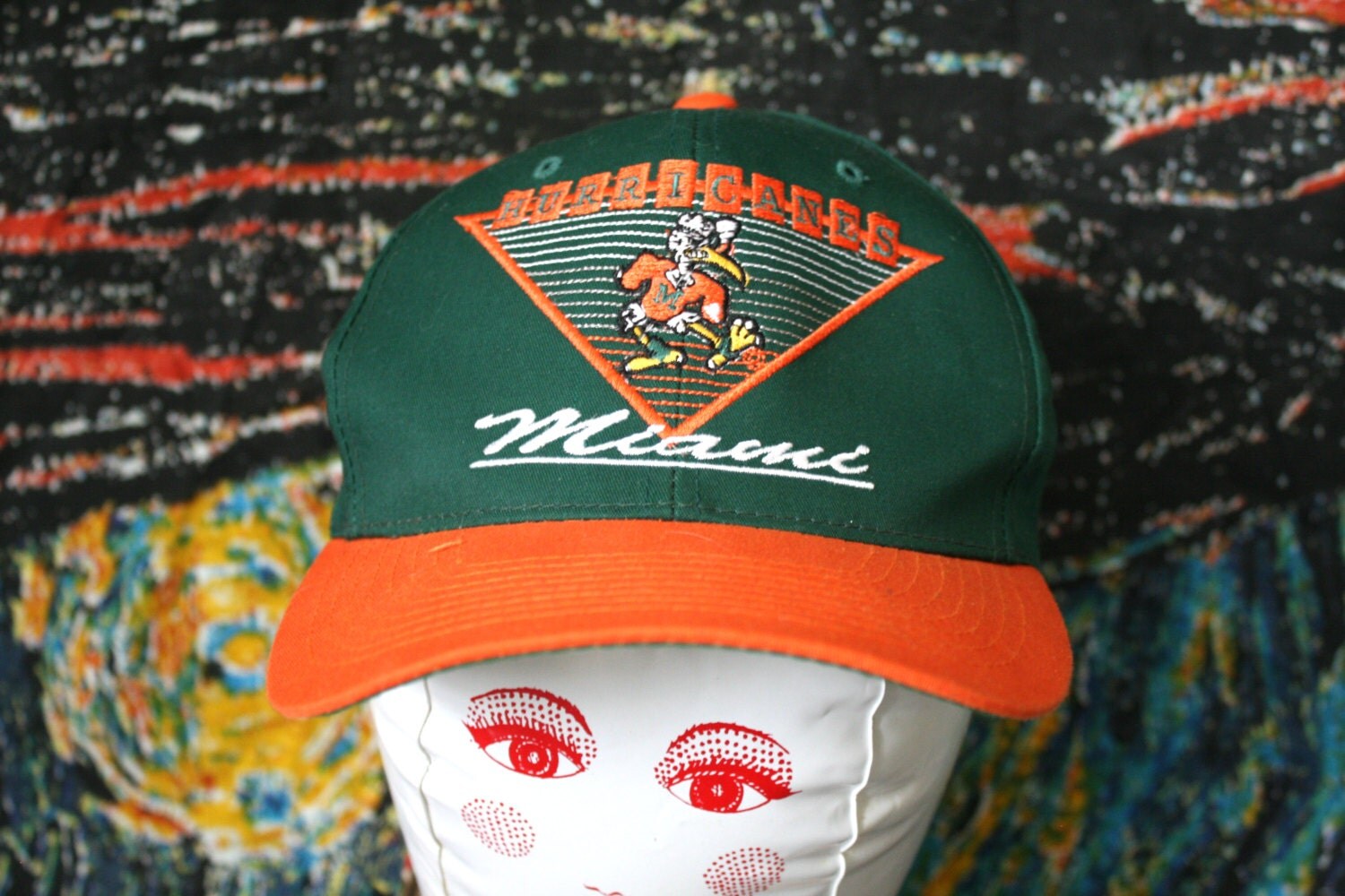 Miami Hurricanes Vintage Baseball Cap. University Of Miami