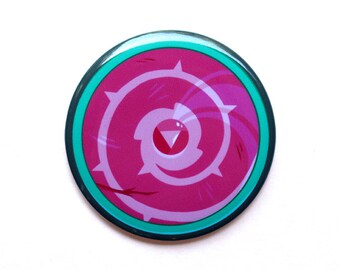 Steven Universe Button // Rose's Shield // 2" Pinback Button or Magnet // Rose Quartz