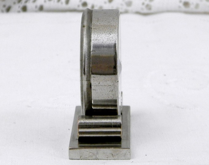 Antique French Art Deco Chrome Thermometer in Celsius, Retro Vintage Home Interior, 1930s Decor, Temperature Control, Weather, Collectible Antique French Art Deco Chrome Thermometer in Celsius, Retro Vintage Home Interior, 1930s Decor, Temperature Control, Weather, Collectible