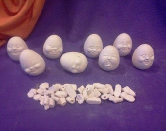 Dona's 2nd Edition Egg noggins set of 8 ready to paint
