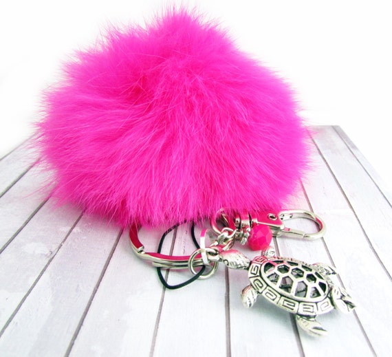 large fur pom pom keychain Keychain Keychain Fur Pom Keychain Pom Rabbit Fluffy