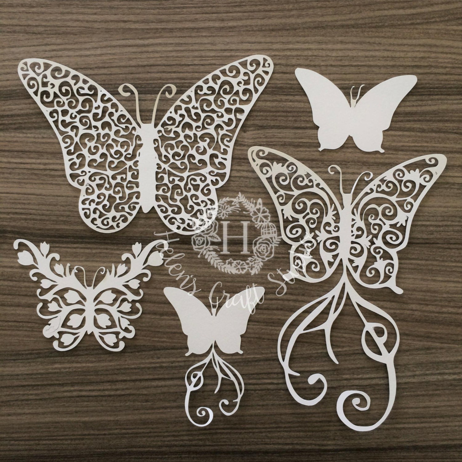 Download Butterflies SVG cutting file and butterfly DXF cut file