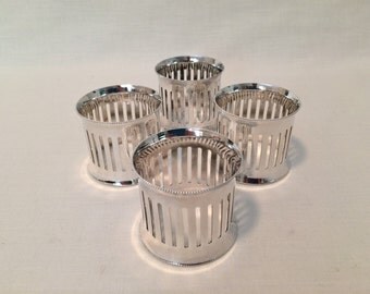 4 - ARGENTE SILVERPLATE NAPKIN Rings - Made in Italy