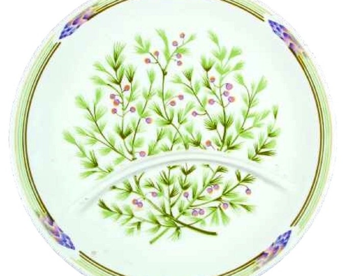 Grill Plate, Jacques Lobjoy, Vintage Restaurant Ware, Divided Porcelain Plate From France