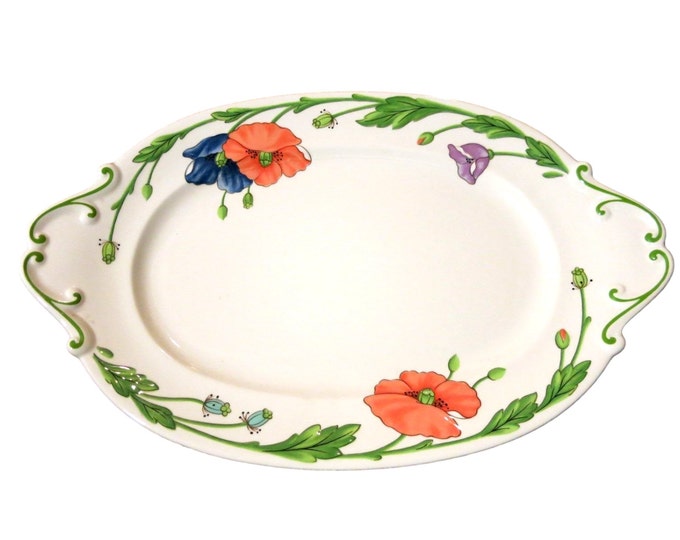 Villeroy & Boch Amapola, Pickle Dish, Germany, Pickle Plate, Discontinued Dishes