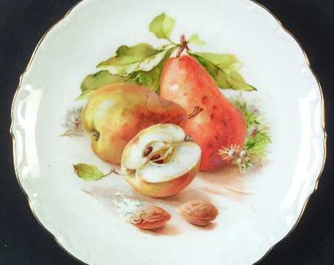 Schumann Arzberg Bavaria Pears and Apples Salad Plate, Bavaria Pear Plates, Bavaria Apple Plates SCH16