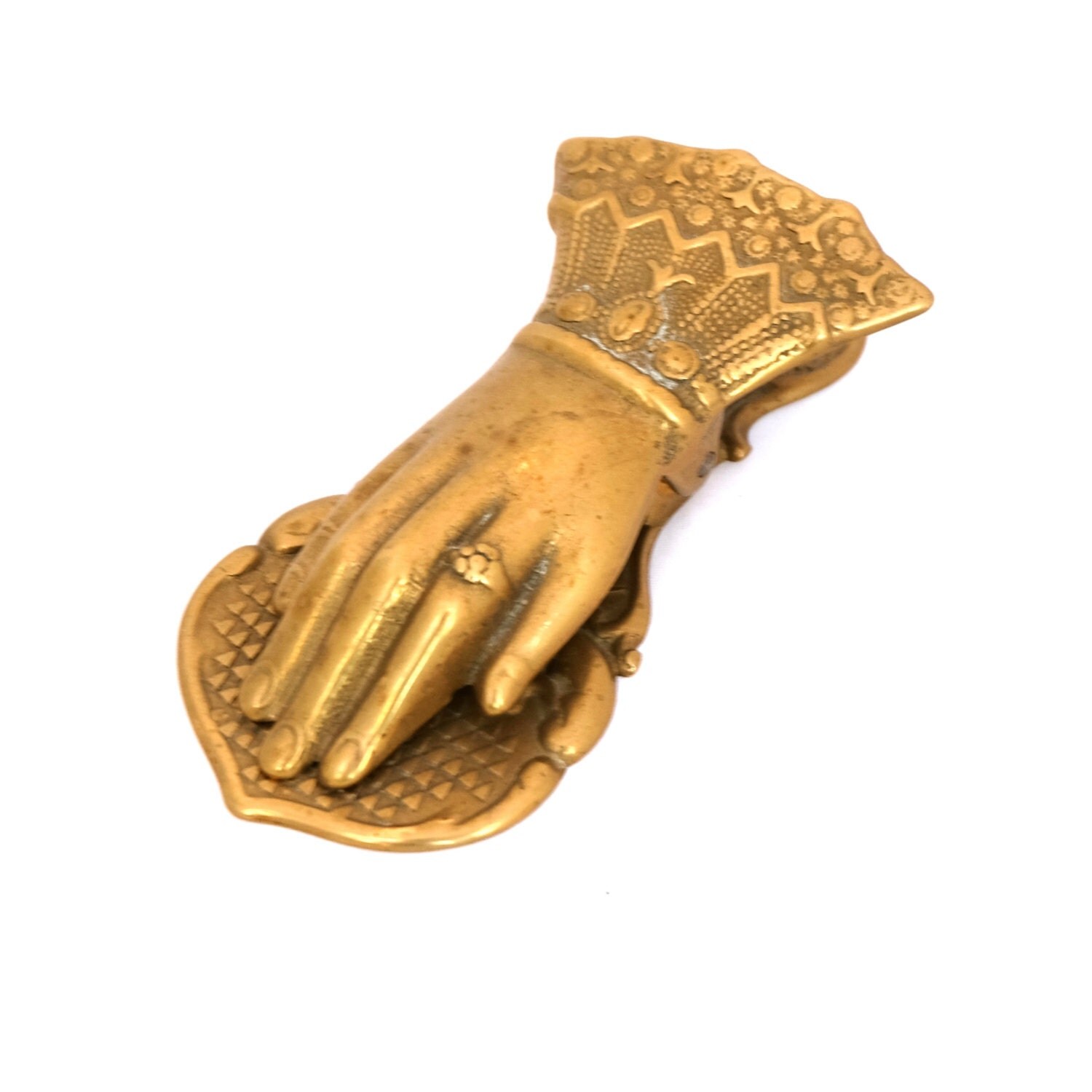 Vintage Brass Hand Clip Brass Hand Paper Clip by TwoTimeVintage