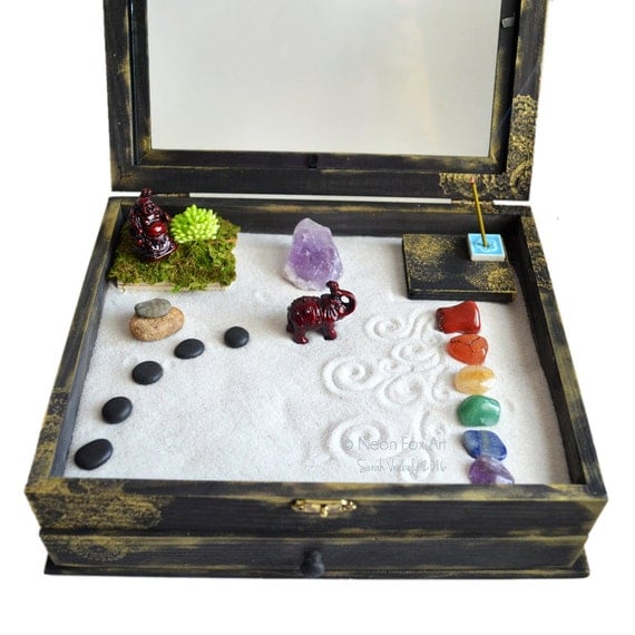 Zen Garden Meditation Box // MADE TO ORDER // Buddha Statue