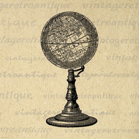 vintage globe clipart - photo #25