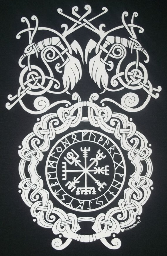 3XL Vegvísir Bind Rune Circle Viking Pagan Norse by TerraWear