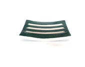 Dark green soap dish, ceramic/ pottery. Handmade, rectangular soap drain. #EtsyGifts