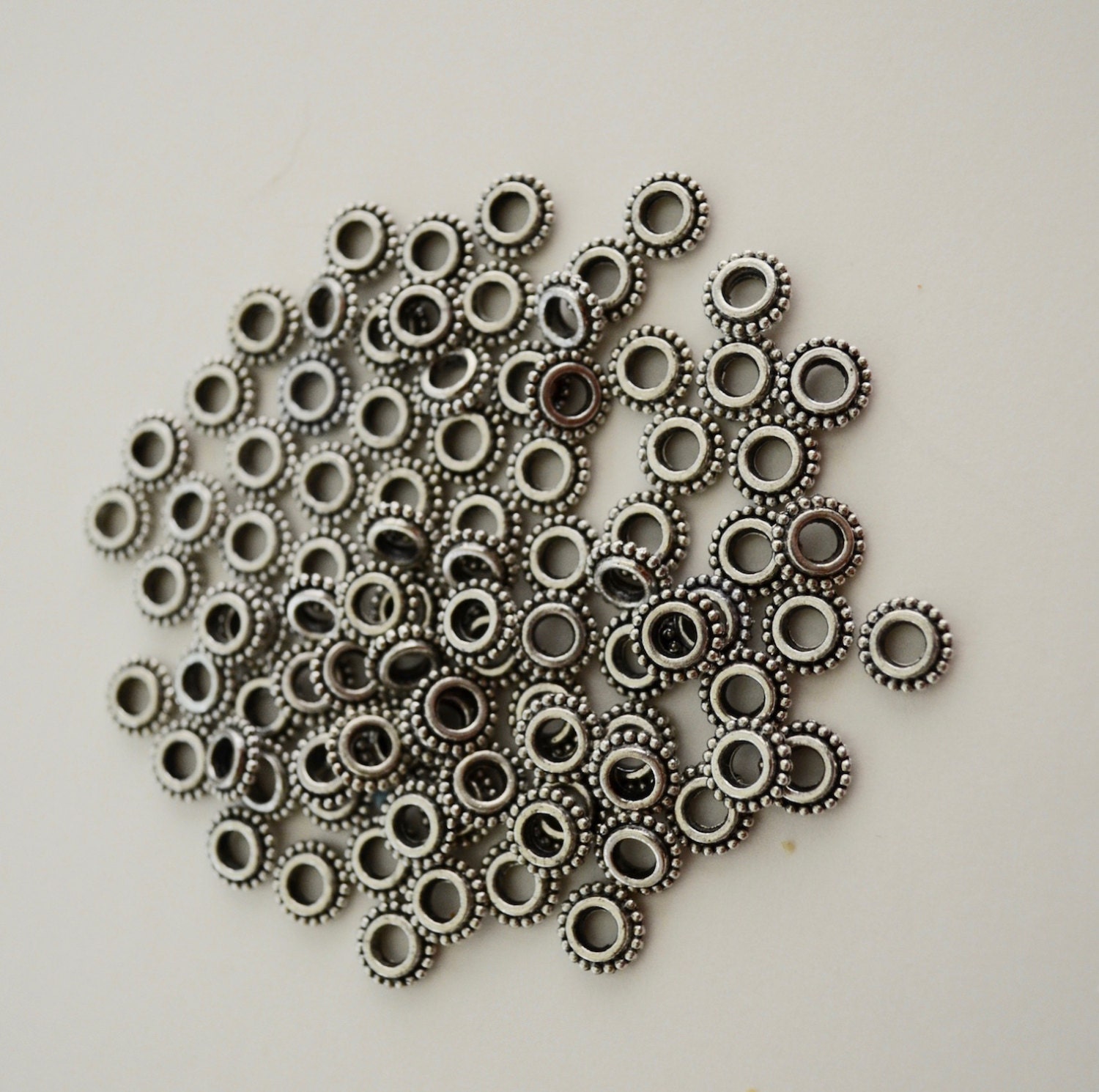 Decorative Silver Bali Metal Spacers Pkg. 90 by GullionArtBeads