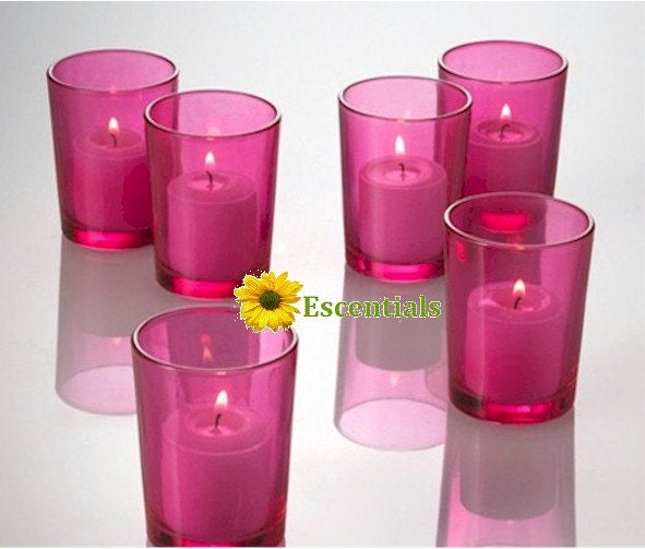 Pink Votive Candle Holders by EscentialsOils on Etsy