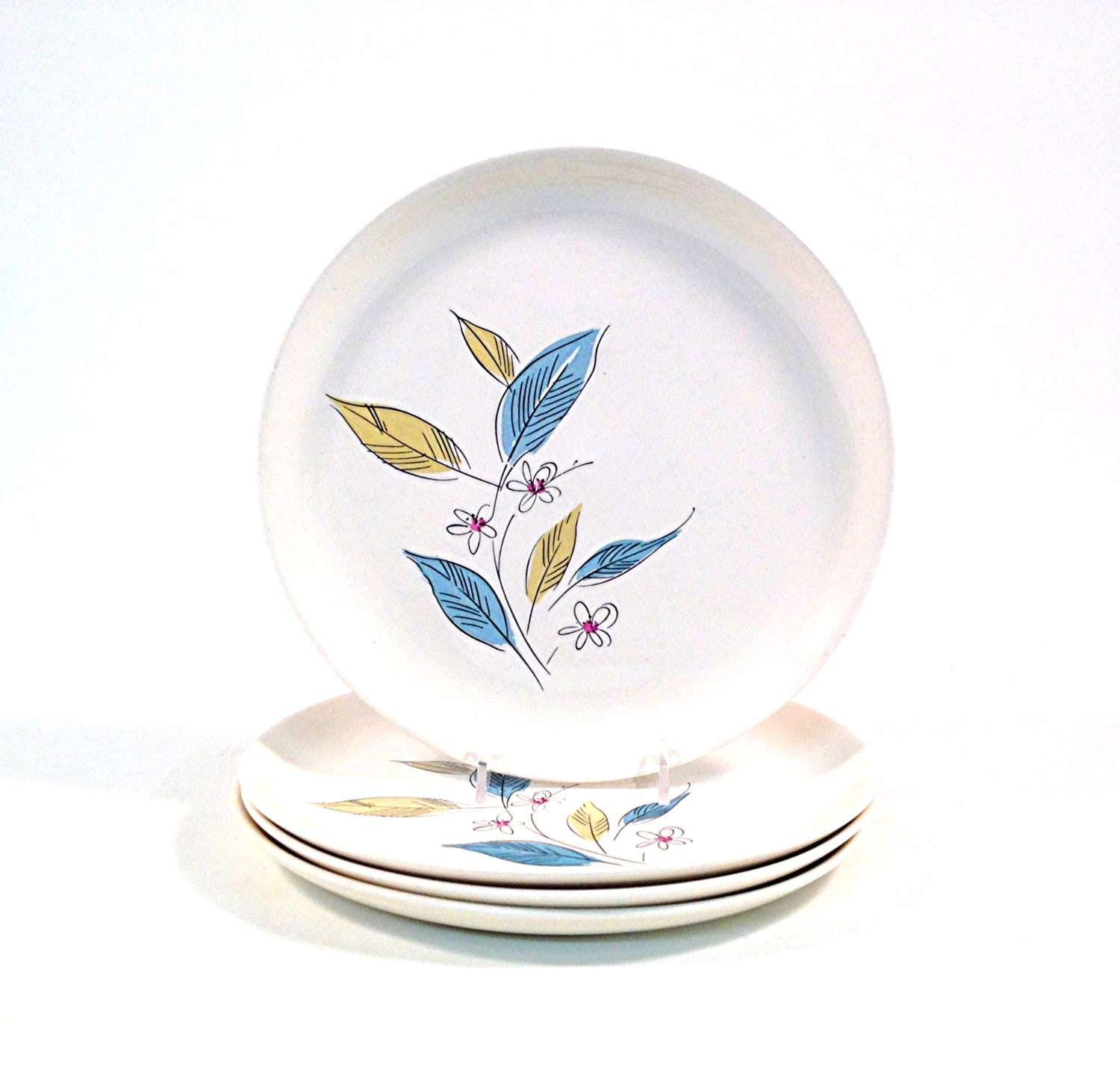 Vintage Salem China Biscayne / Luncheon Plates / Set of 4