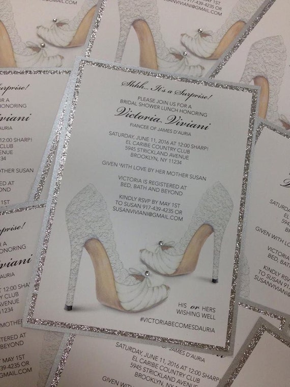 Shoe Bridal Shower Invitations 1