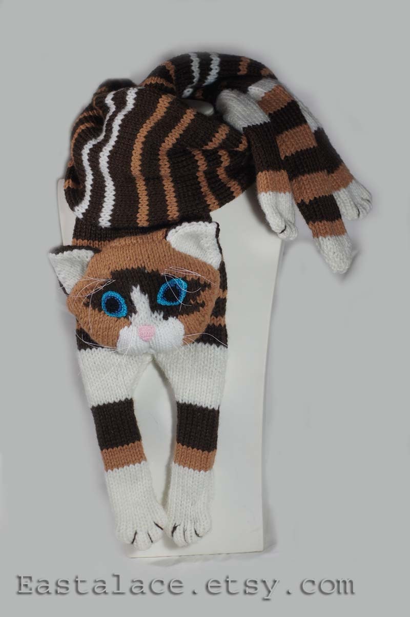 Cat Scarf Pattern PDF file Knitting a Cat Scarf Pattern