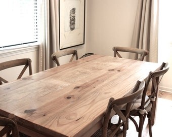 Dining Table, Parsons Table, Reclaimed Wood Table