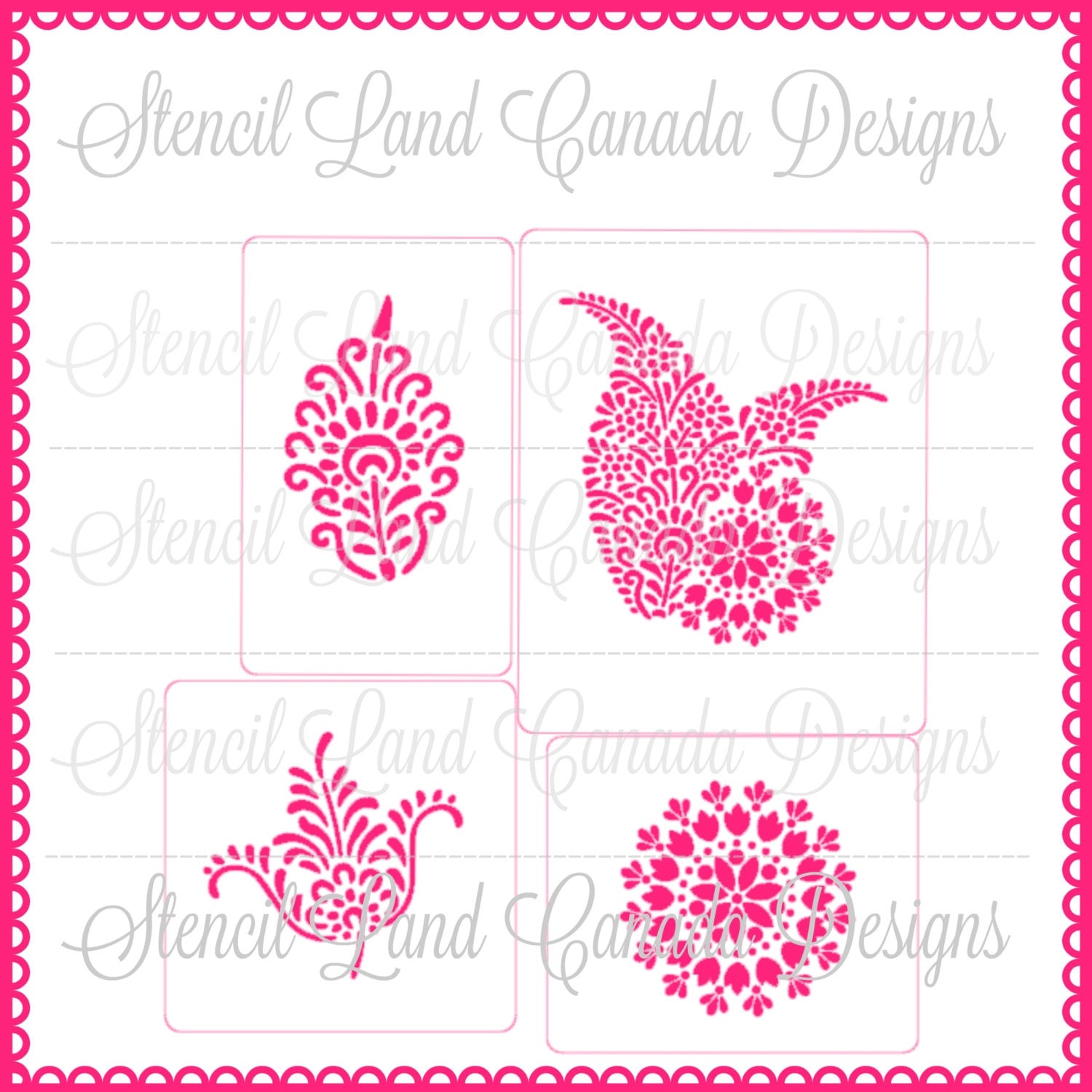 cake stencils mehndi mehendi henna 4 pcs cake
