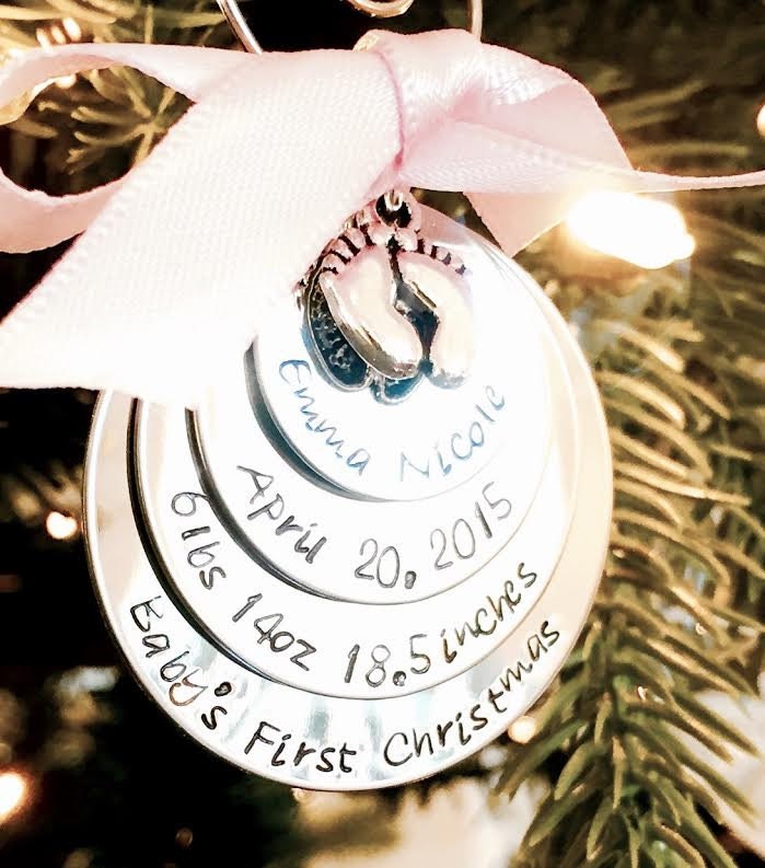 sale hand sted personalized baby s first christmas sale hand sted personalized baby s first christmas