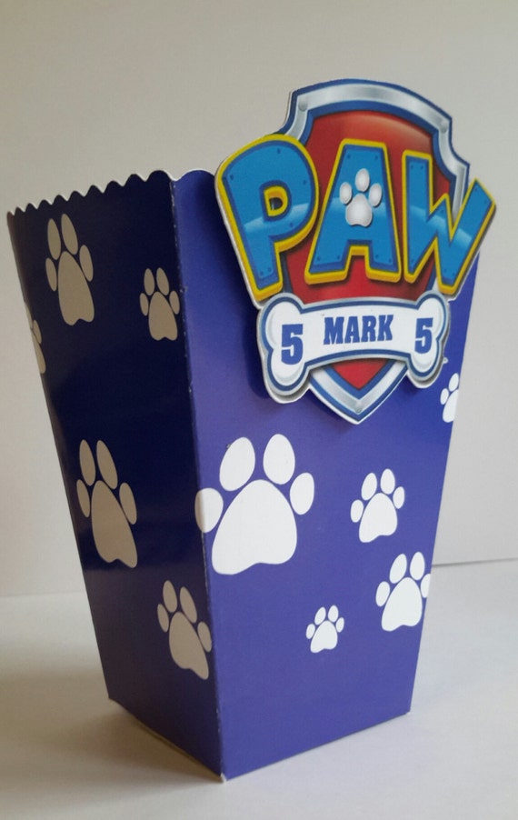 Items similar to Paw Patrol Popcorn Boxes (Pk 10) on Etsy