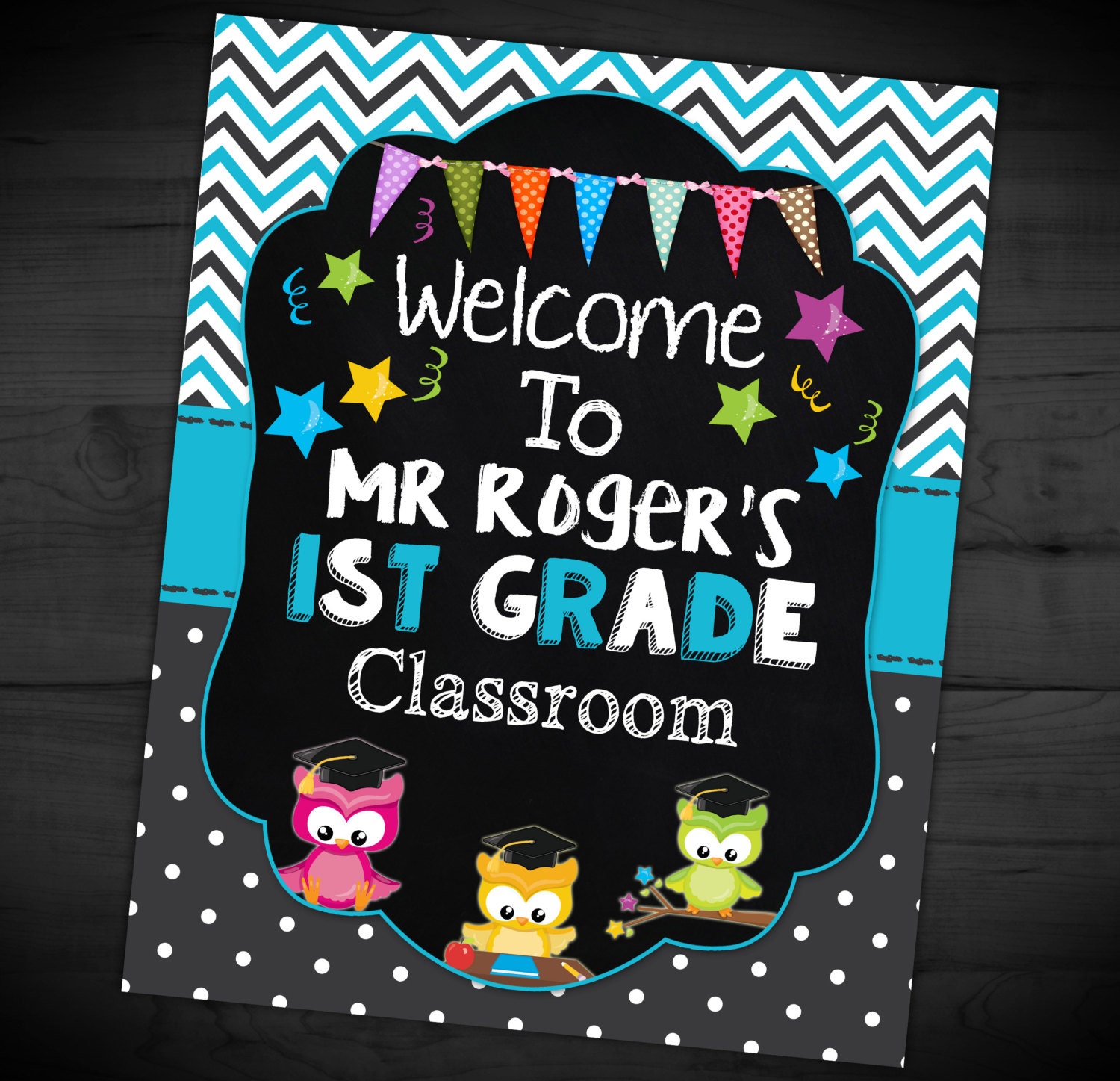 Welcome To My Class Sign Teacher Chalkboard Classroom Grad