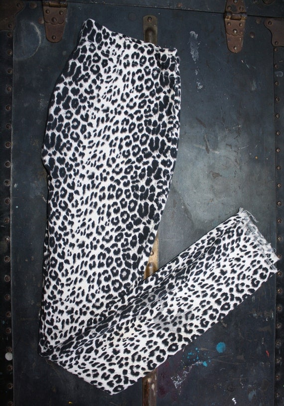 White Cheetah Leopard print leggings skinny jeans tight pants