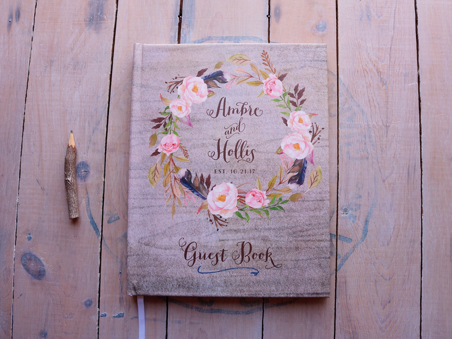 Wedding Guest Book 2 Hardcover Wedding Guestbook Wedding Guest