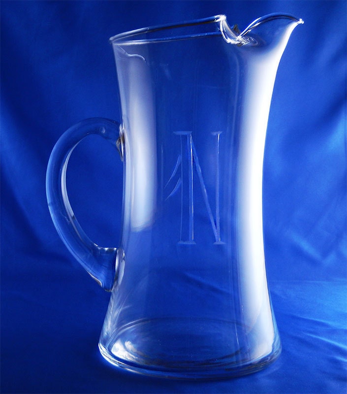 Pitcher Glass Pitcher Pouring Pitcher Iced by PersonallyYoursbyCA