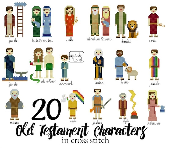 Bible Characters in Cross Stitch 20 Old Testament Character