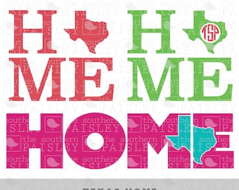Texas HOME - .svg/.eps/.dxf/.ai for Silhouette Studio, Cricut, or other cutting software