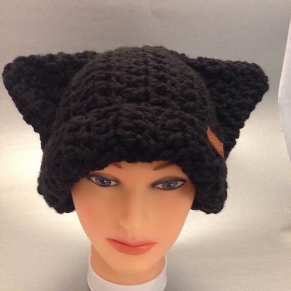Adult Black Cat Costume Hat Halloween Winter