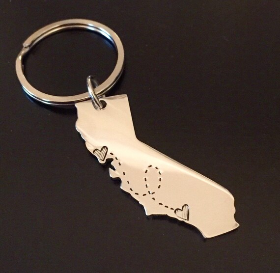 Custom State Keychain California Keychain Going by Nelliebead