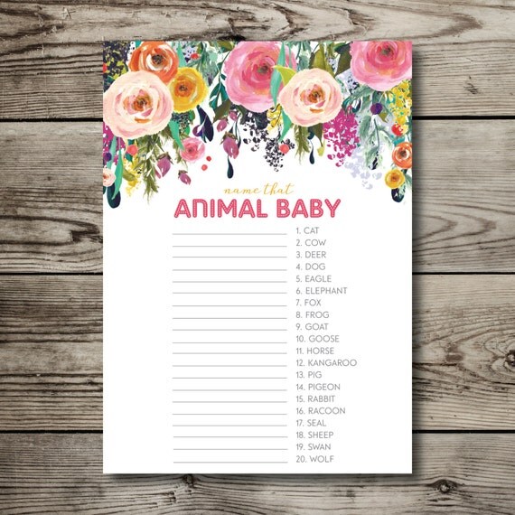 INSTANT DOWNLOAD printable baby shower game / by VallarinaCreative