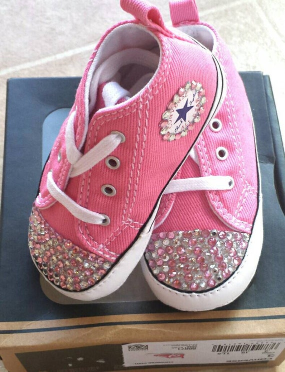 Rhinestone Converse Shoes Pink Converse Baby by BabyBlingFashion