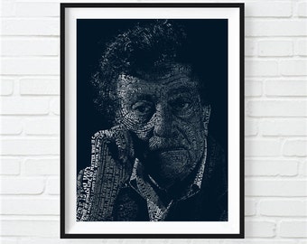 Typographic Kurt Vonnegut Poster