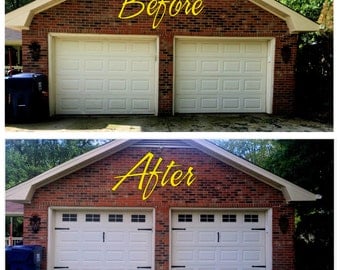Garage Doors With Windows Styles carriage house style vinyl garage door decal kit faux windows Garage Doors With Windows Styles carriage house style vinyl garage door decal kit faux windows