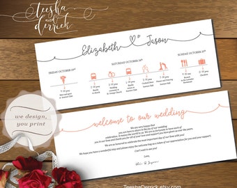 Printable Wedding Weekend Timeline t0100 Wedding by TeeshaDerrick