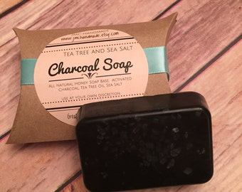 Activated Charcoal Face Soap. Tea Tree and Charcoal Soap.